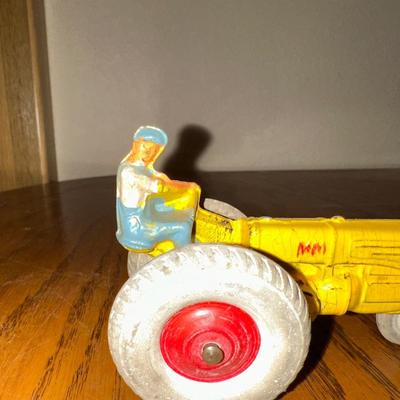 MINNEAPOLIS MOLINE DIECAST TOY TRACTOR & TIN LITHO FRICTION TRAIN
