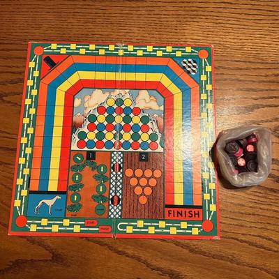 1930’s GAME BOARD “40 GAMES BOX” PIN THE TAIL ON THE DONKEY, KIDDIE QUIZ, & CENTURIONS GAMES
