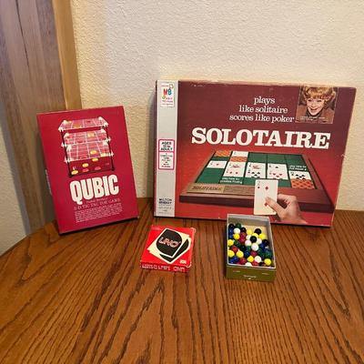 QUBIC, SOLOTAIRE, UNO AND EXTRA GAME MARBLES