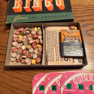 BINGO, GAME BOARDS FROM 1930’s, BACKGAMMON & MORE