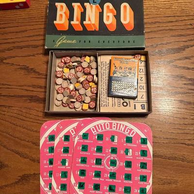 BINGO, GAME BOARDS FROM 1930’s, BACKGAMMON & MORE