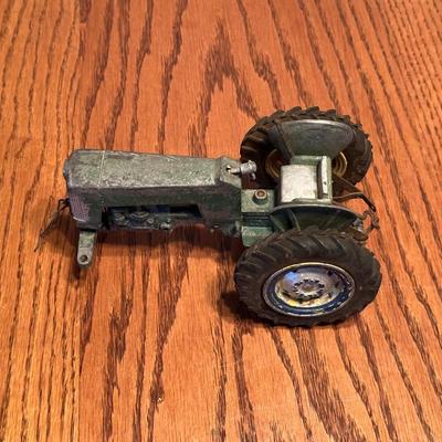 NY-LINT DIE CAST TOY ROAD GRADER AND A JOHN DEERE TRACTOR