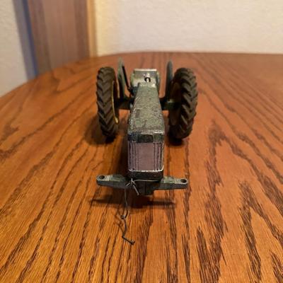 NY-LINT DIE CAST TOY ROAD GRADER AND A JOHN DEERE TRACTOR