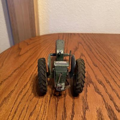 NY-LINT DIE CAST TOY ROAD GRADER AND A JOHN DEERE TRACTOR