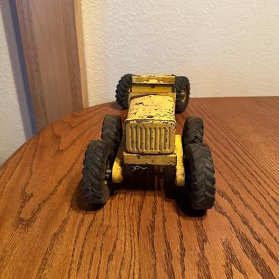 NY-LINT DIE CAST TOY ROAD GRADER AND A JOHN DEERE TRACTOR