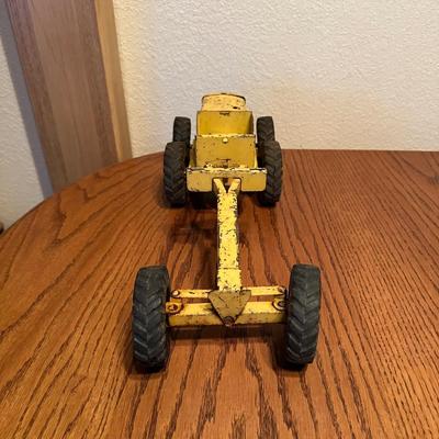NY-LINT DIE CAST TOY ROAD GRADER AND A JOHN DEERE TRACTOR