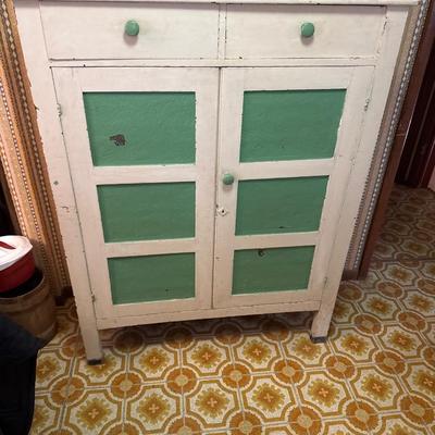 Vintage farmhouse kitchen cabinet
