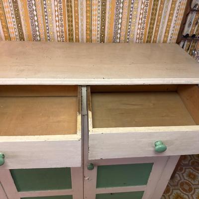 Vintage farmhouse kitchen cabinet