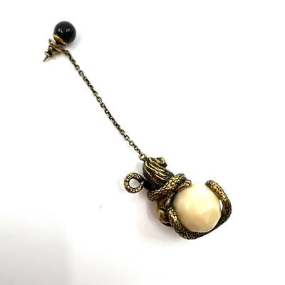 492 CHRISTIAN DIOR Lion and Snake Ear Ring