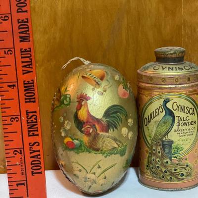 Gold leaf vase with gold egg vintage and Oakley’s Powder