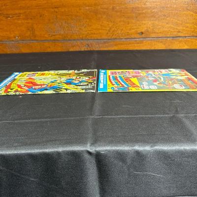 1970's Superman Alien Creatures and Captain America and The Falcon Comic Book and Record Set