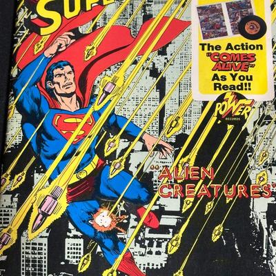 1970's Superman Alien Creatures and Captain America and The Falcon Comic Book and Record Set