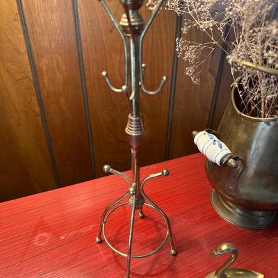 Brass colored metal decor