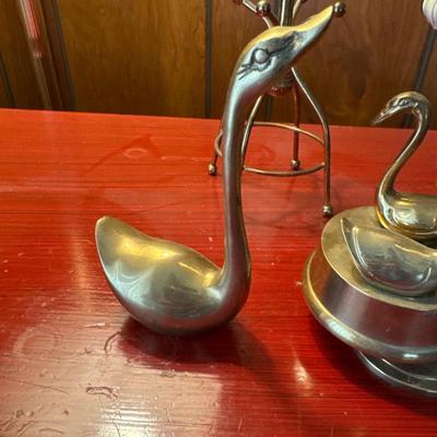 Brass colored metal decor
