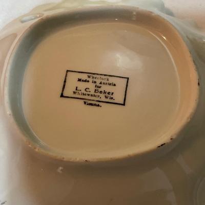 Vintage plates and amber glass