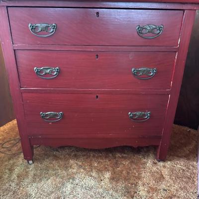 Vintage small wooden dresser