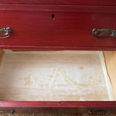 Vintage small wooden dresser