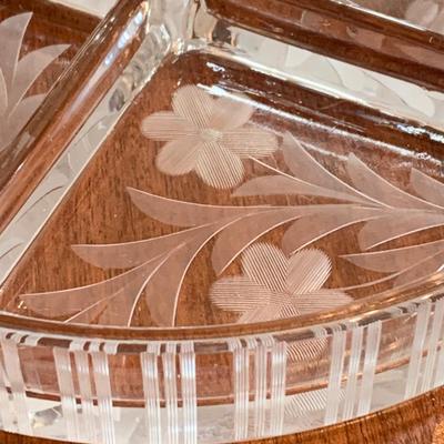 Heavy Etched Devided Serving Dish