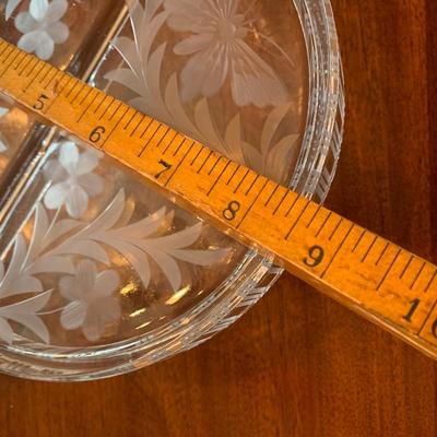 Heavy Etched Devided Serving Dish