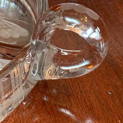 Heavy Etched Devided Serving Dish