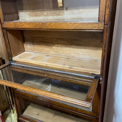 Drop down barrister bookcase