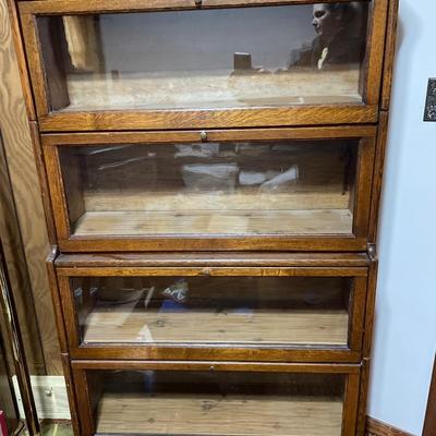 Drop down barrister bookcase