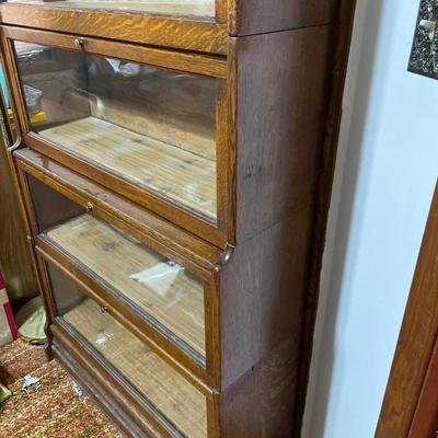 Drop down barrister bookcase