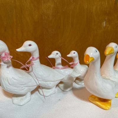 Geese in a row and music box