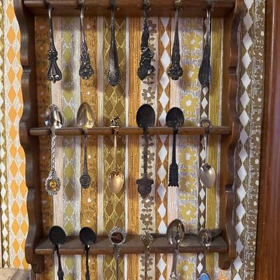 Collectible spoons on the wall