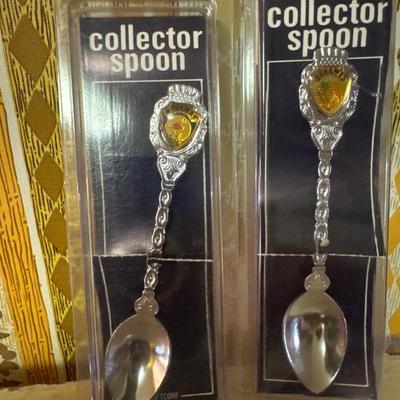 Collectible spoons on the wall