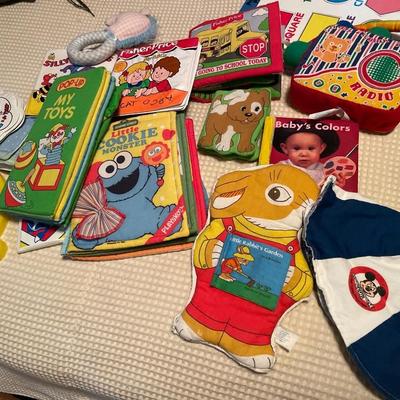 Vintage baby toys and books