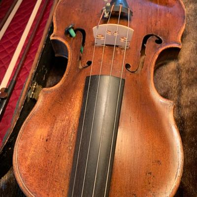 Early 1800s Antique Violin Carl F Lippold August Gemunder