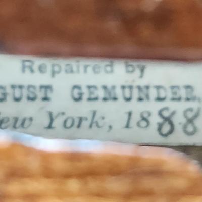 Early 1800s Antique Violin Carl F Lippold August Gemunder