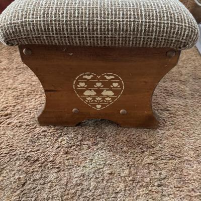 Small foot rest with storage