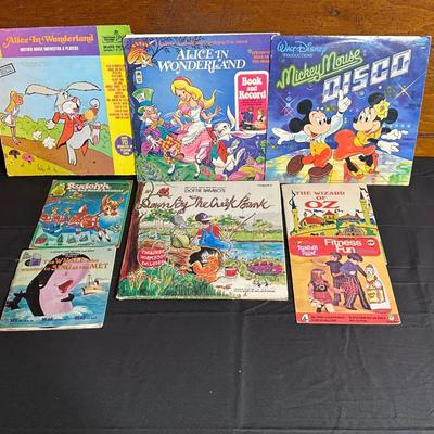 Vintage Kids Records including Alice in Wonderland