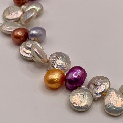 LOT2: Collection of 2 Colorful Honora Pearl Necklaces 16" & 18"