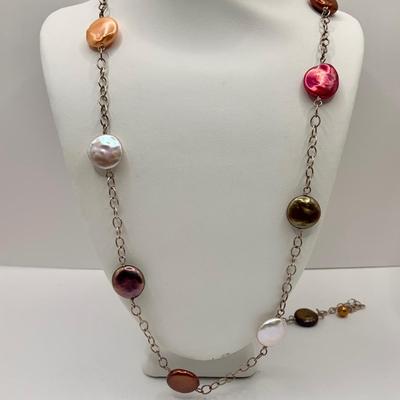 LOT2: Collection of 2 Colorful Honora Pearl Necklaces 16" & 18"