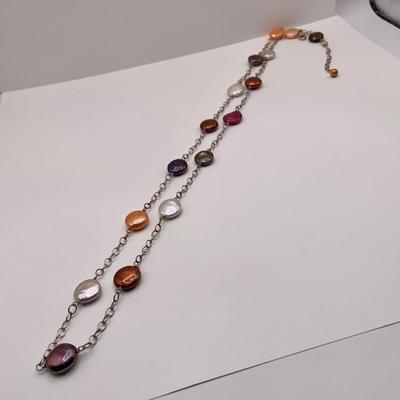 LOT2: Collection of 2 Colorful Honora Pearl Necklaces 16" & 18"