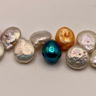 LOT2: Collection of 2 Colorful Honora Pearl Necklaces 16" & 18"