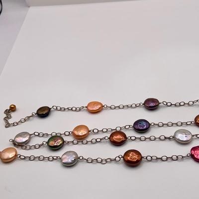 LOT2: Collection of 2 Colorful Honora Pearl Necklaces 16" & 18"