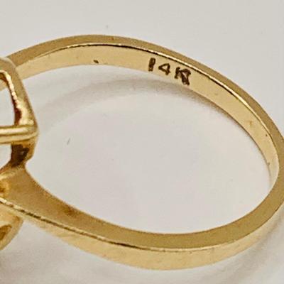 LOT 11: Double Oval Garnet and 14 k Gold Ring - 2.9gtw