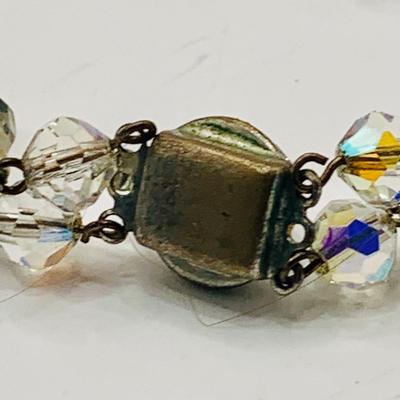 LOT18: Vintage Crown Trifari Silvertone Rodium Plated Clear Crystal Brooch, Rhinestone Duet Brooch/ Shoe Clip, Bead Necklaces and Earrings