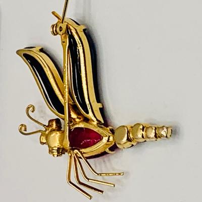 LOT:20: Jeff Lieb Purple Cabochon Pearl Drop Brooch and More Jeweled Pins and Brooches