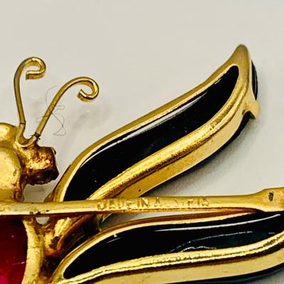 LOT:20: Jeff Lieb Purple Cabochon Pearl Drop Brooch and More Jeweled Pins and Brooches