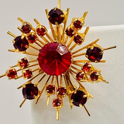 LOT:20: Jeff Lieb Purple Cabochon Pearl Drop Brooch and More Jeweled Pins and Brooches