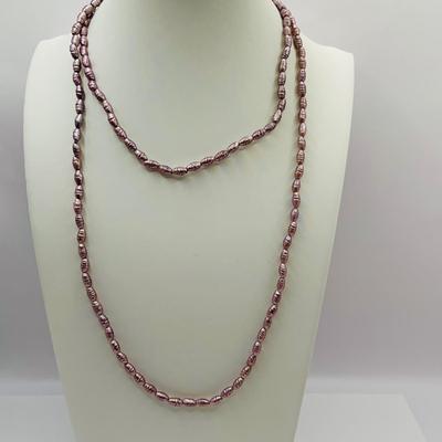 LOT 22: Collection of Deep Purple Beaded Necklaces, Purple Earrings, Pansy Pendant Necklace and More