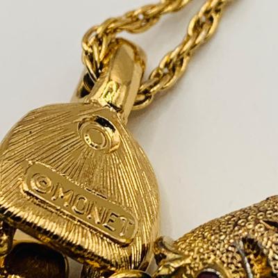 LOT 24: Monet Charm Holder with 30" Long Chain and 8 Charms and More
