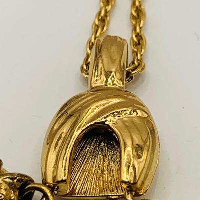 LOT 24: Monet Charm Holder with 30" Long Chain and 8 Charms and More