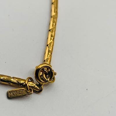 LOT:26: Lot of Beautiful Gold Tone Fashion Jewelry by Monet, Nina Ricci and More