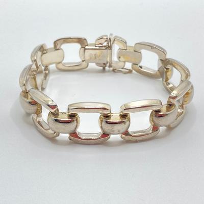 LOT 62J: Sterling Silver Italy Link Bracelet - 925, Tw 25.3g, 7.25"